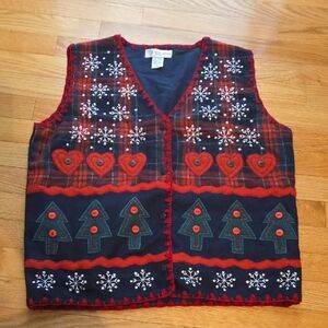 Vintage Christmas sweater vest by Chrysantheme